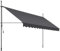tectake® Tenda da Sole a Morsetto con Manovella, Altezza e Inclinazione Regolabile, Telo Impermeabile e Resistente ai Raggi UV, Ideale per Balcone e Terrazzo, 400x180cm - Nero/Grigio
