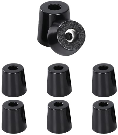 Leliafleury 8 Pcs Rubber Feet Pads Black Rubber Furniture Feet Non Slip Tapered Bumper Pads for Cabinet Tables Chairs Couches Chopping Boards (30 x 20 x 25mm)