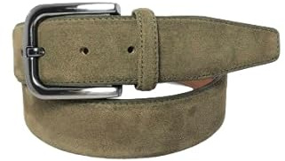 QUAMOD Wildleder Gürtel Damen Herren Hochwertiger Velours Ledergürtel Unisex 3,5-4 cm (35-40 mm) breit, Velourleder gürtel mit Geschenk-Box umweltfreundliche und faire Produktion