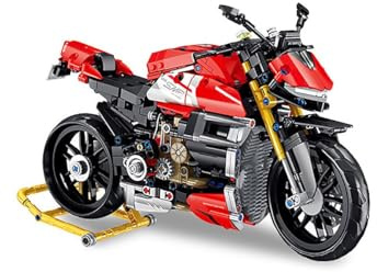 Tirff Technic Set di Costruzioni per Motociclette per Streetfighter V4 SP, 912 PCS Technic Modellino di Motociclette, Technic Modello di Moto da Corsa, Moc Super Moto Kit di Costruzione