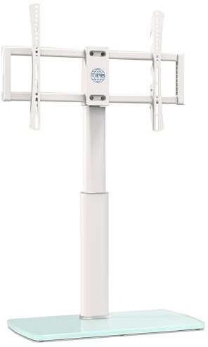 FITUEYES TV Standfuss Universal TV Ständer für 43-85 Zoll Flach & Curved Fernseher bis zu 50kg Schwenkbar Höhenverstellbar Max. VESA 600 * 400