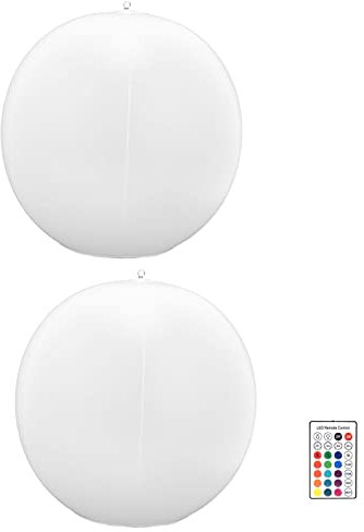 Garosa Lumière de Boule de Piscine, Lumière de Piscine Flottante, Lumière de Boule Flottante Solaire Lumière de Piscine de Boule Flottante à énergie Solaire 2 Pièces pour Extérieur