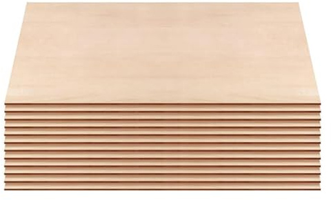 Tableros de madera para manualidades | Panel cuadrado de madera sin terminar | Tableros de madera de repuesto para grabado láser | Bloques de arte de madera sin terminar en blanco para modelos