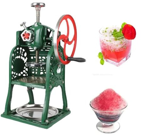 Tritaghiaccio Manuale per Neve, Tritaghiaccio con Design a Manovella, Macchina per Cono di Neve Domestica, per Preparare Gelati, Granite E Altri Cibi Freddi, per Casa, All'aperto, Supermercato