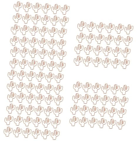 Lurrose 120stücke Cartoon Cactus Büroklammern Gold Kreative Papierhalter Für Schule Büro Und Zuhause Dekorative Büroklammern Für Dokumente Und Notizen