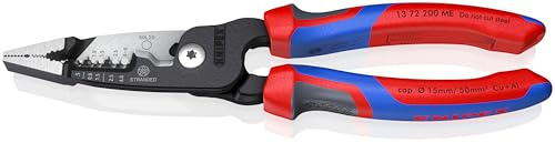 KNIPEX Multifunktions-Elektrikerzange metrisches Modell, 13 72 200 ME SB | Mit Comfort-Griffen 200 mm