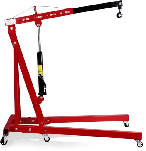 Elektrisk Vinsch Motorlyft 2 Ton 4409 Lb Heavy Duty Folding Cherry Picker Motorlyft Hydraulisk tiltande motor Verkstadskran Verkstadskran