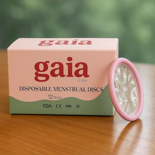 GaiaFlow Disposable Menstrual Discs – 12 Count | 12-Hour Leak Protection | Comfortable, Mess-Free Period Care | Feminine Hygiene Alternative to Tampons & Cups