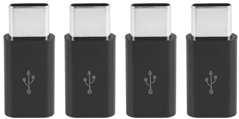 Asyduey Adaptateur Micro-USB vers USB C, Adaptateur de Charge Mini vers Typec, Connecteur de Conversion Adaptateur USB Type C avec RéSistance
