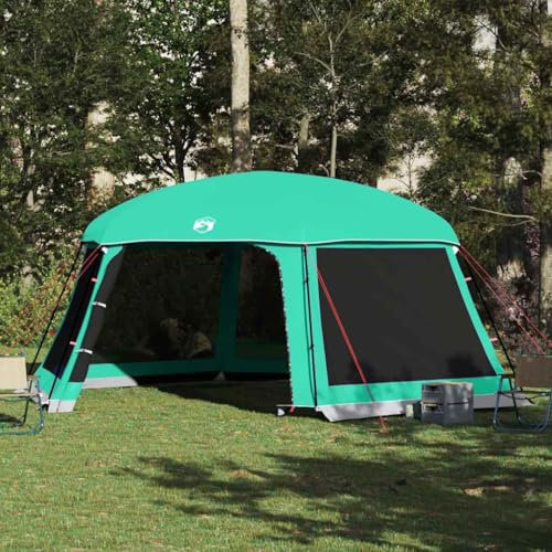 Brokky 4100629 Pool Tent with Removable Fly & Mesh Walls Sea Green 618x532 cm Hot Tub Spa Pop Up Canopy Cover and Camping Shelter