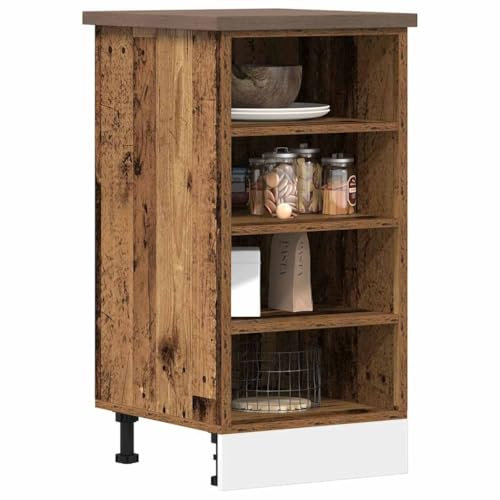 FUDUGEHMIOFWFJJ cucina da esterno,pensili da cucina,pensile sospeso,Armadio Inferiore Legno Antico 40x44,5x81,5 cm in TruciolatoPer l'uso in cucina