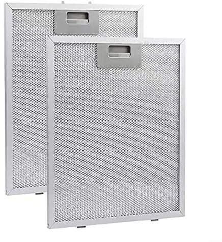 URPIZY 2 Stück Aluminium Dunstabzugshaubenfilter Metallgitter Abluftfilter 280X350x9mm 5-Schicht Fettfilter Silber Langlebig Einfache Installation Für Küche