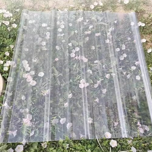 Wetterfeste Dachplatten Profilblech,2mm Dicke Fiberglas Tageslichtplatten,Wärmeisolierende Durchsichtige Dachblech,UV-Geschützte Wellplatte,für Gewächshäuser (0.9x2.1m/35x83in,3 pcs)