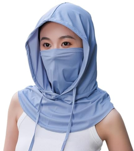 YEKEYI Máscara Pasamontañas Protección Solar UV Pasamontañas Cubierta Facial con Capucha Transpirable Máscara de Cabeza Completa Ciclismo Esquí Pesca Sombrero, One Size
