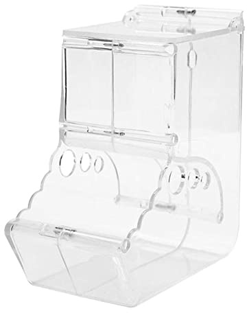 Hamster Food Dispenser Automatic Feeder Transparent Food Container For Parrot Hedgehog Small Animal