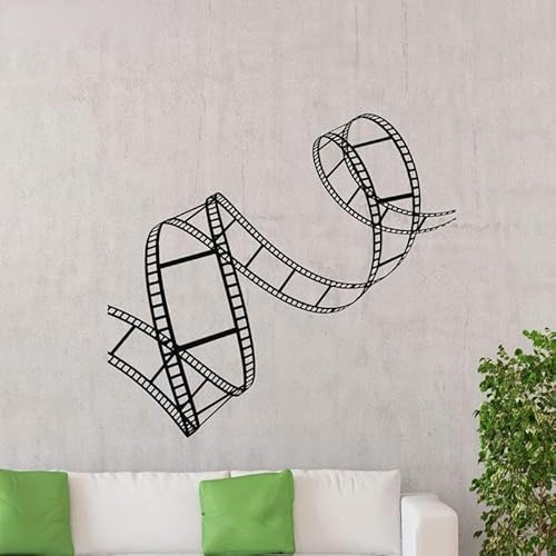 Tira de película adhesiva para pared de cine en casa, cinta adhesiva de vinilo para sala de juegos, estudio, póster artístico, decoración mural, 45 x 42 cm