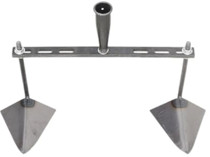 SZLIFE Zappa da Giardino con Testa Triangolare, aratro Manuale, Zappa da Giardino in Acciaio, attrezzo Manuale agricolo Regolabile per Principianti, Doppia Testa da 40