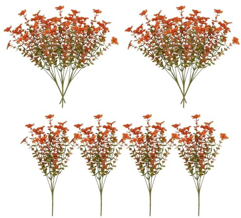 Bkljkf Konstgjorda höstblommor – Thanksgiving konstgjorda blommor – 10 stycken konstgjorda blommor dekoration för entrédörr sovrum bröllop balkong vardagsrum badrum