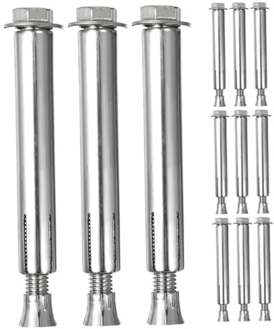 GLEAVI 12 pièces Boulons à Expansion pour Fixation Solide de Ralentisseurs Lot de Ancrage Rapide pour Parkings Écoles et Allées Vis de Fixation Résistant Aux Charges Lourdes