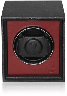 MODALO Twist Uhrenbeweger für Automatikuhren 1 Uhr/Watch Winder – leiser Motor, 900 TPD, Massivholz & Leder, Kratzfeste Oberfläche, für Herren und Damen