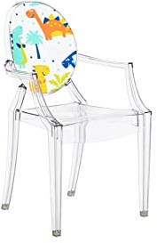 Kartell Lou Lou Ghost Sedia per Bambini, Trasparente/Dinosauro