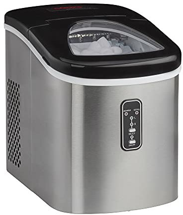 Cooks Professional 14KG Ice Maker Machine with Scoop | Countertop Ice Cube Maker for Home, Kitchen, Bar | Large Capacity 2.2L Water Tank | Quick and Easy with 2 Ice Size Options | No Plumbing | Silver