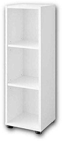 Stella Trading BIBO 2x Praktisches Baby Wickelkommode Unterstellregal - Stauraumerweiterung für den Wickeltisch in weiß - 37 x 89 x 32 cm (B/H/T)