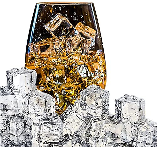 HUIANER 20 PCS Acrylic Ice Cubes Square Shape, Glass Luster Ice Cubes, Fake Artificial Acrylic Ice Cubes Crystal Clear for Photography Props Kitchen Decoration 1inch/2.5cm