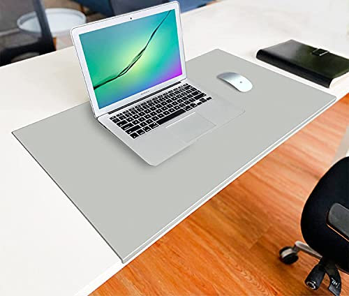 Büro-Schreibunterlage mit L-förmigem Frontprofil, rutschfeste Schreibtischunterlage mit Kantenschutz, großes Mauspad, Tischunterlage, Schutz mit 2 cm Viskose