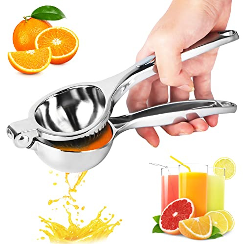 Zitronenpresse Edelstahl - Manuelle Zitruspresse, Limette Zitrusfrucht Handpresse Entsafter Zitruspresse, Fruchtpresse Küchenwerkzeug Handpresse Handentsafter für Orangen Zitrone Limette Granatapfel