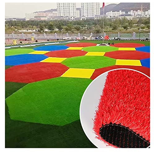 YJEUZCD Rasenteppich, Hohe Dichte 2cm Dick Synthetisches Gras, Balkon Spielplatz Kunstrasen Mat， Eingangstür Hinterhof Rasenteppich, Größen (Farbe : Gelb, Größe : 150x400cm)