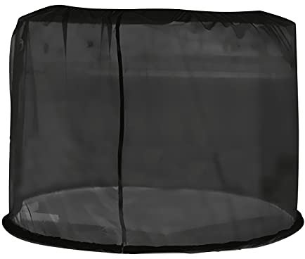Uteplatsparaply Myggnät, Polyestermöbler Uteplatsparaply Myggnät, Myggnät För Uteplatsparaply Utomhus Skärm Polyester Hängtält(Svart)