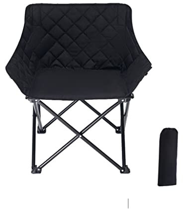 ArhaR Mit Baumwolle gepolsterter Outdoor-Klappstuhl, tragbarer Camping-Strandstuhl, Angelhocker, Rückenlehne, Regiestuhl für Camping