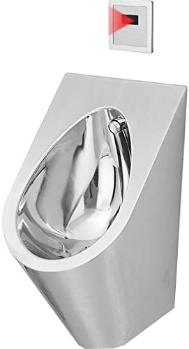 Household Products Herren-Urinale, Infrarot-Sensoren Spül-Edelstahl-Wand-Urinal, Vertieftes Automatisches Spülventil, Toilettentank-Armaturen, Urintank, Geeignet Für Badezimmer, Hotel, Schule