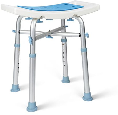 HEAO Heavy Duty Shower Chair 227kg,Padded Bath Seat with 6 Height Adjustable Tube - Tool Free Anti-Slip Shower Bench Bathtub Stool Seat for Inside Shower