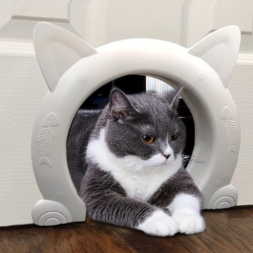 Porte intérieure pour chat sans rabat - Grande porte pour animaux domestiques - Loquet sécurisé pour chats, chatons, petits chiens jusqu'à 9,5 kg, pas de formation nécessaire, installation facile à