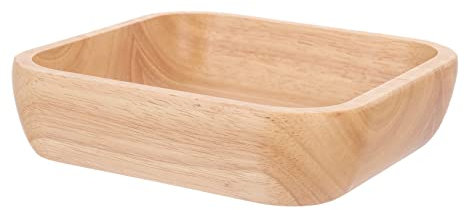 Generic Wooden Salad Bowl Mixing Bowls with Lids Fruit Bowls for Counter Chip Bowls Bowl Decor Large Bowl Popcorn Bowl Concrete Bowl Salad Bowls Snack Bowls Extra Large Salad Bowl Brown