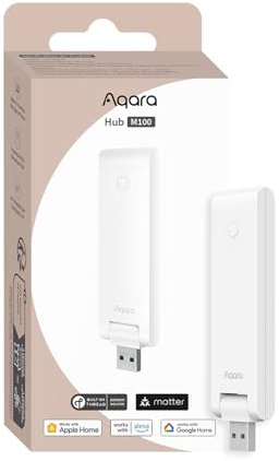 Aqara Smart Hub M100 for Automation, Matter Controller, Thread Border Router, Features Aqara Zigbee (Not third-party), Wi-Fi, Supports Amazon Alexa, Apple Homekit, Google Home, SmartThings, IFTTT