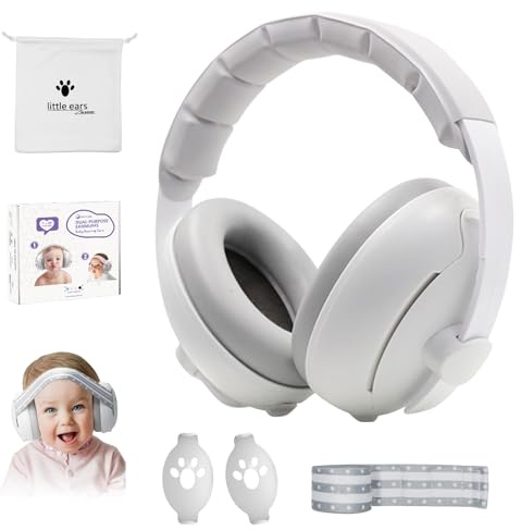 HyAdierTech Casque Anti Bruit Bébé 2-en-1, Casque Anti bruit bebe Voyage, Réglable et Confortable Protection Auditive pour Moins de 48 Mois, pour Voyages, Feux d'artifice, Spectacles