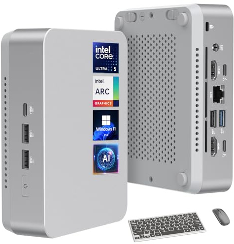 ASUS NUC 14 Pro+ AI Mini PC, Intel Ultra 5 125H (14C/18T, jusqu'à 4,5 GHz), mini ordinateurs 16 Go DDR5 RAM, SSD PCIe 512 Go, Win 11 Pro, processeur graphique Intel Arc, Thunderbolt 4, WiFi 6E, BT 5.3
