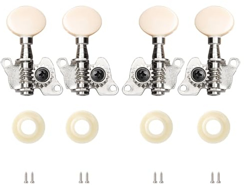 Cheville d'accordage classique pour ukulélé + accordeurs 2R Boutons de mécaniques pour ukulélé 4 cordes