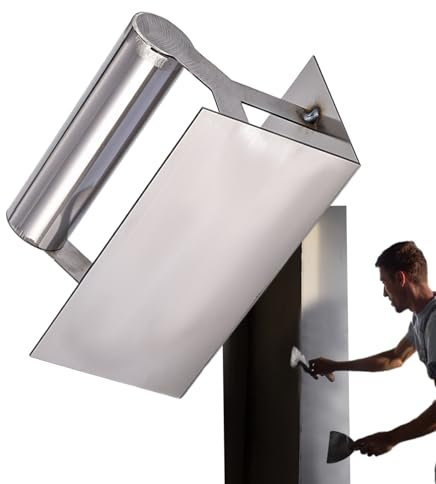 Moxeupon Utensile angolare per cartongesso, cazzuola angolare, spatola multipurpose in acciaio inox per calcestruzzo, raschietto metallico versatile per il soggiorno, bagno, cucina