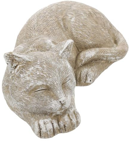 HANABASS Pierre Tombale Mémorial pour Chat Statue De Jardin Résine Décoration Extérieure pour Honorer Votre Animal De Compagnie