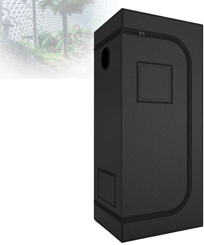 Armario De Cultivo, Kit De Cultivo Con LáMpara Led De Espectro Completo Regulable, Kit Completo De Armario De Cultivo HidropóNico Para Plantas,90 * 90 * 180cm-GrowTent