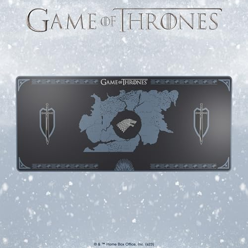 Lexip x Warner Game of Thrones - Tapis de Souris Flexible XXL, Édition Stark (90x40cm)
