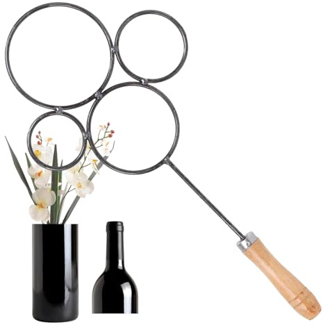 Utensile per tagliare bottiglie – Tagliavetro rotondo con 4 anelli riscaldanti, robusto kit artigianale, attrezzatura professionale per bottiglie di vino, vasi in ceramica, vetro di precisione