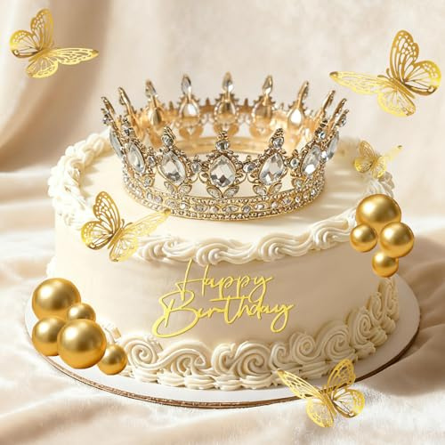 37Pcs Corona Decorazioni Torte Compleanno - Cake Topper Palloncini,Topper per Torta di Compleanno per Bambini e Feste - Cake Topper，Adatto per compleanni, feste, battesimi, ecc