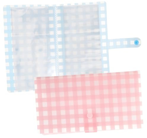 Vaguelly 2pcs Reusable Large Capacity Sticker Collecting Album for Nail Art and Photos Plastic Storage Book with Multi-page Organizer Versatile Sticker Display and Scrapbooking Organizer