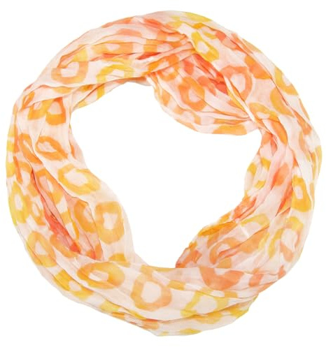 beybey® Trance Edition Damen Seide Loop Schal in herrlichen Farben - ein Seidenschal zum Verlieben (K gelb orange)