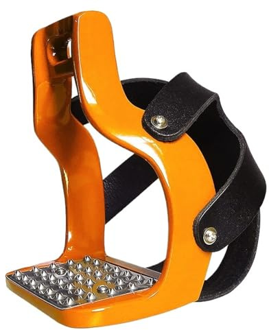 Flexibla aluminiumkonsoler pedaler med halkfritt nätskydd (orange)
